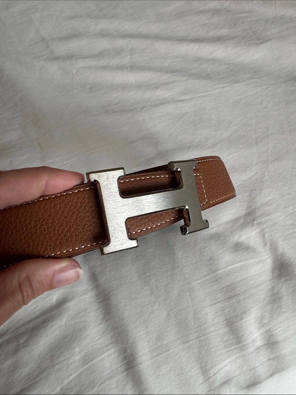 HERMES women's reversible brown and black belt, size small